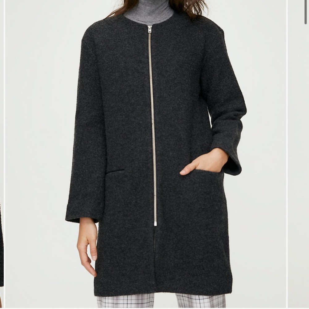 Wilfred Banville Jacket- wool zipper coat